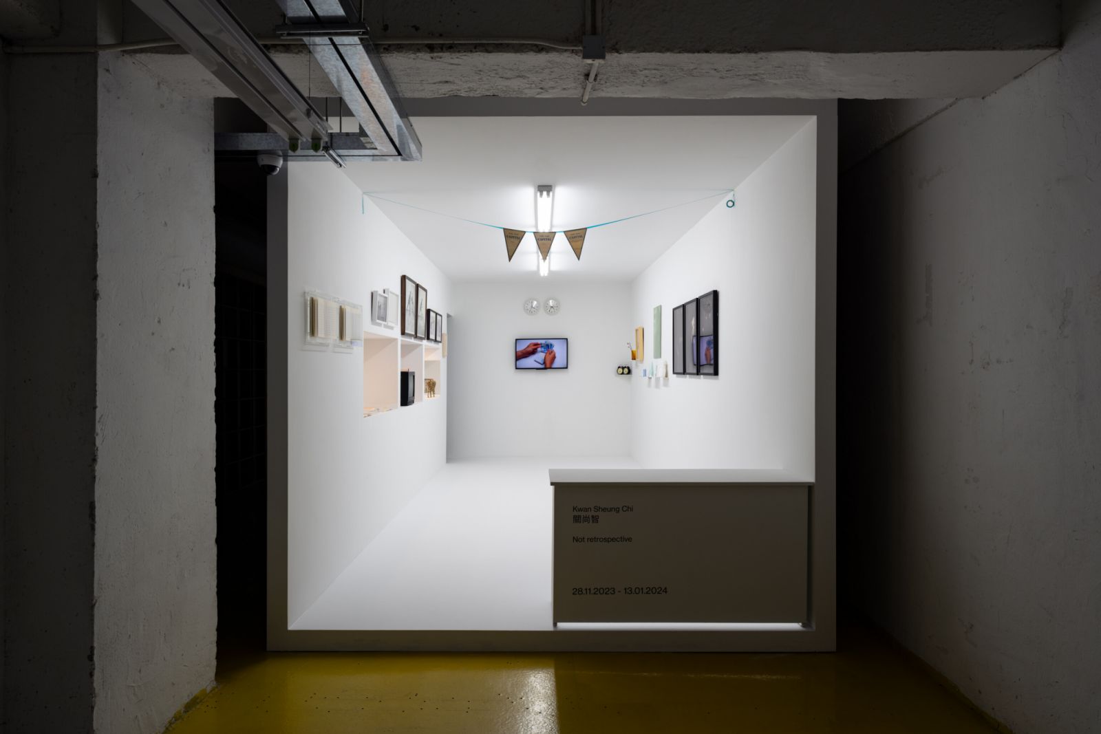 Installation view of Kwan Sheung Chi's "Not retrospective" on view at Kiang Malingue.