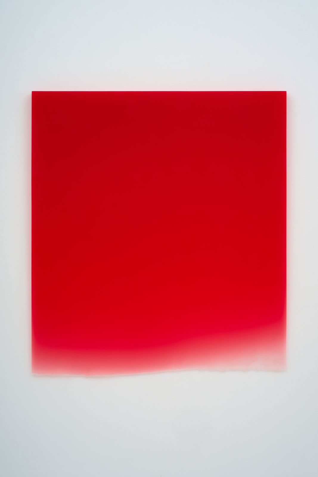 Peter Alexander's "1/17/16 (Red Drip)" (2016), on view for his solo exhibition at Pace Gallery, 12/F, H Queen's 80 Queen's Road Central, February 2 - March 14, (Photo: courtesy Pace Gallery)