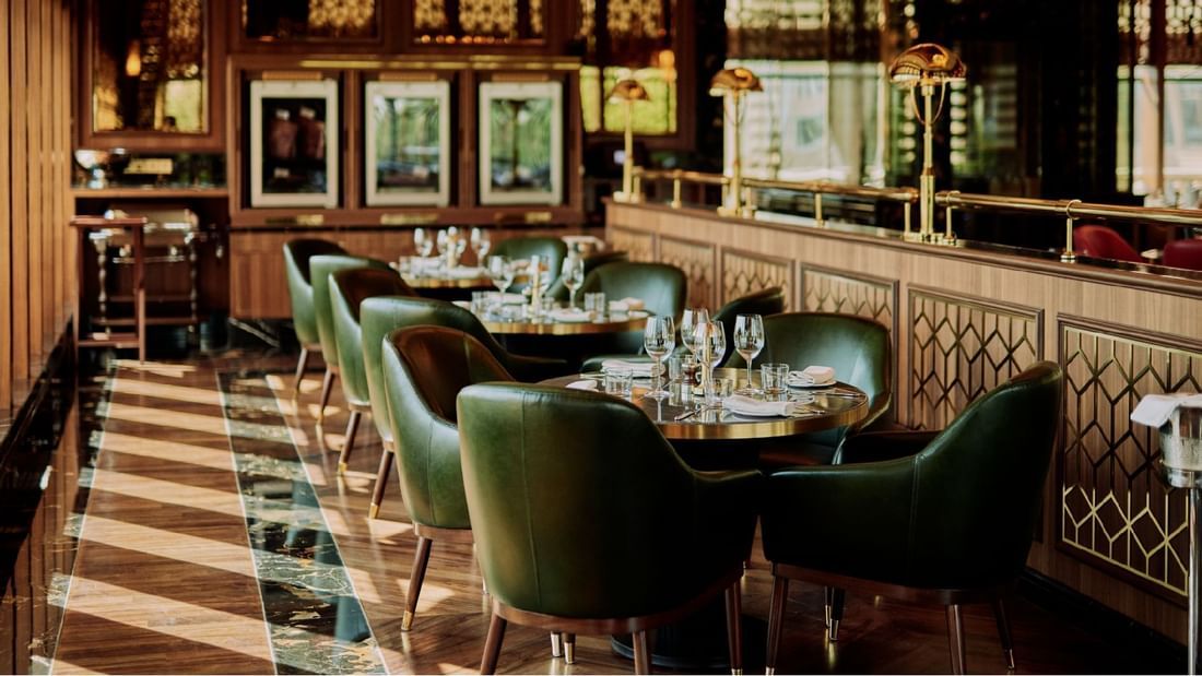 Emerald green seating