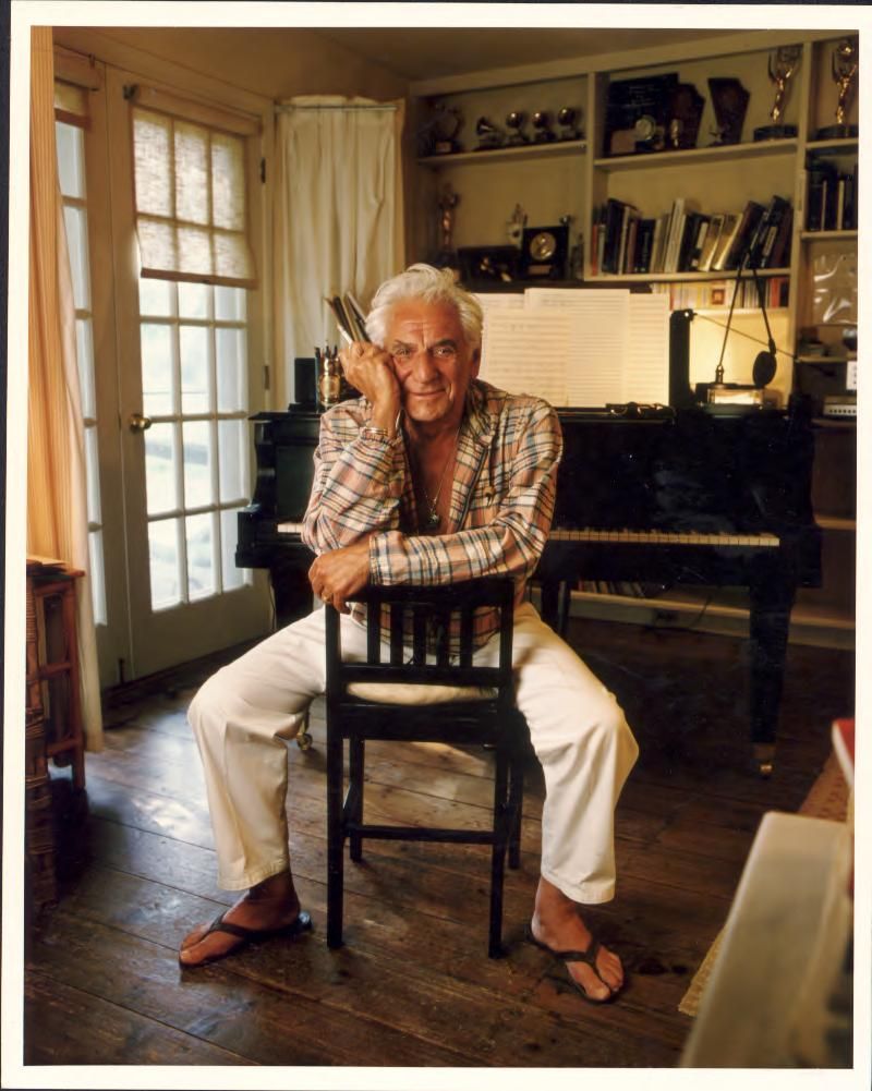 Leonard Bernstein in his humble Connecticut abode (Photo: Library of Congress, Music Division / WikiCommons)