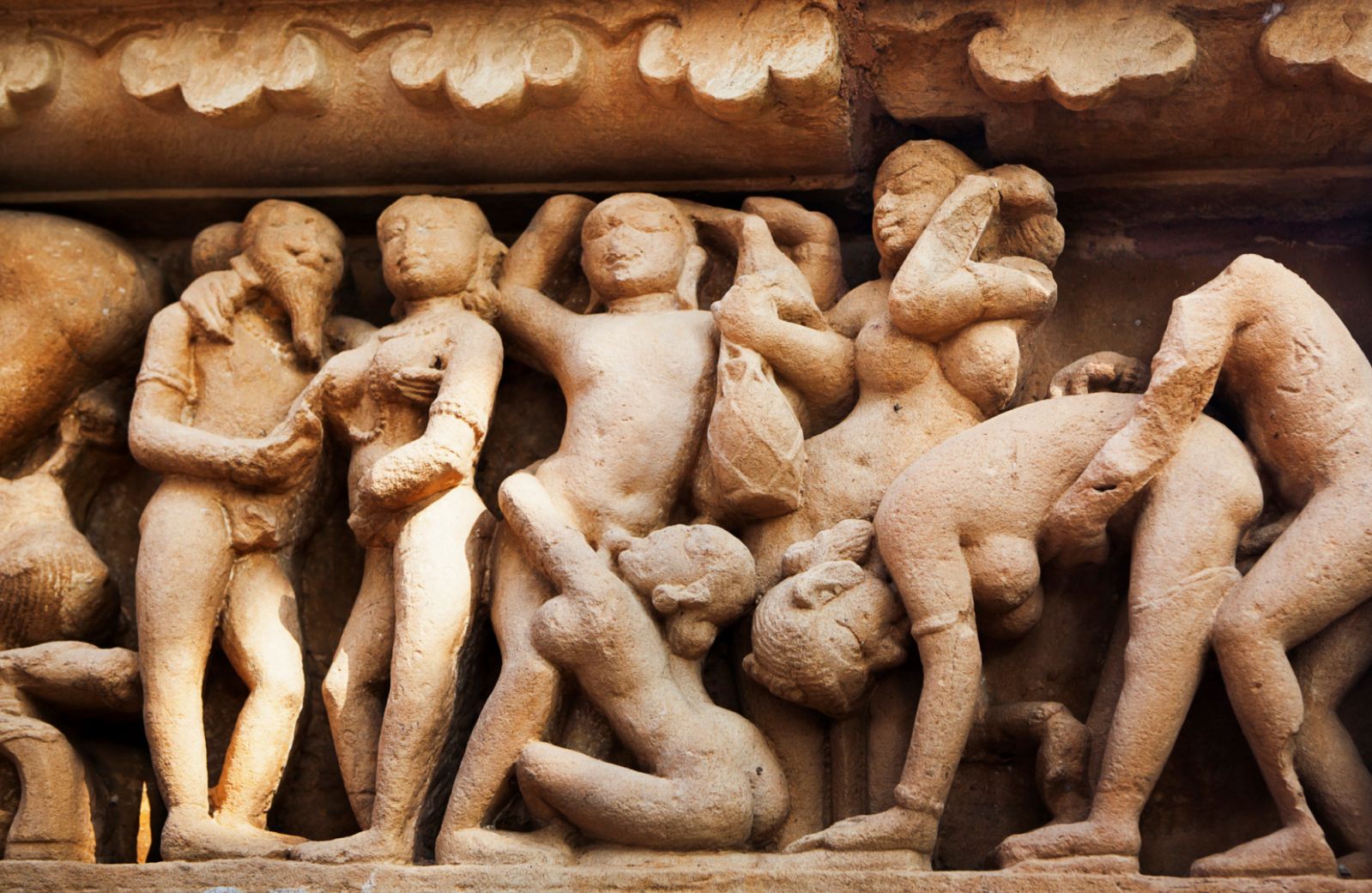 Erotic images carved on Khajuraho Temple, India (Photo: Getty Images)