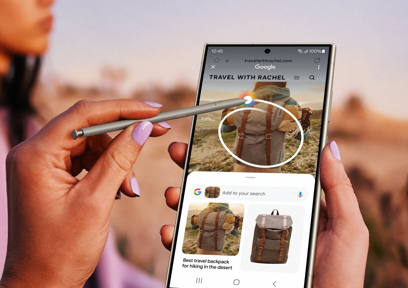 The new Circle to Search feature allows users to promptly search anything that is on their screen (Photo: Samsung)
