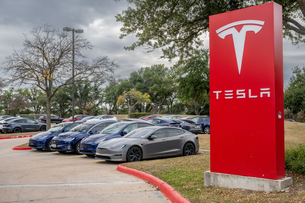 AUSTIN, TEXAS - DECEMBER 13: Tesla vehicles are seen on a lot at a Tesla dealership on December 13, 2023 in Austin, Texas. Tesla is recalling nearly all vehicles sold in the US after a near two-year investigation by the National Highway Traffic Safety Administration found a defect in the Autopilot system. (Photo by Brandon Bell/Getty Images)