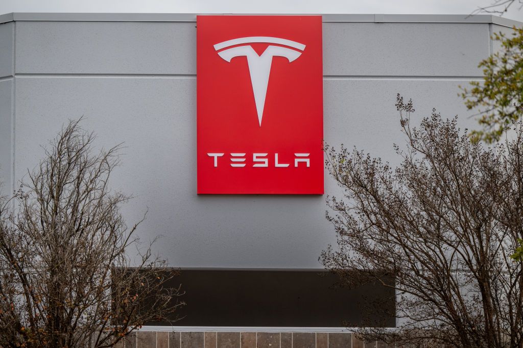 AUSTIN, TEXAS - DECEMBER 13: A Tesla dealership is seen on December 13, 2023 in Austin, Texas. Tesla is recalling nearly all vehicles sold in the US after a near two-year investigation by the National Highway Traffic Safety Administration found a defect in the Autopilot system. (Photo by Brandon Bell/Getty Images)