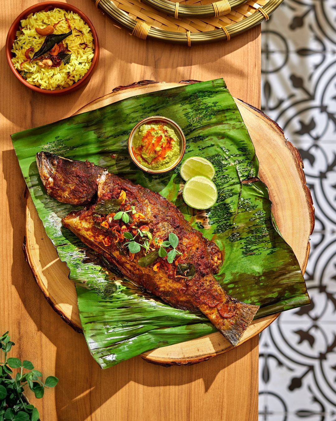 Baked whole fish