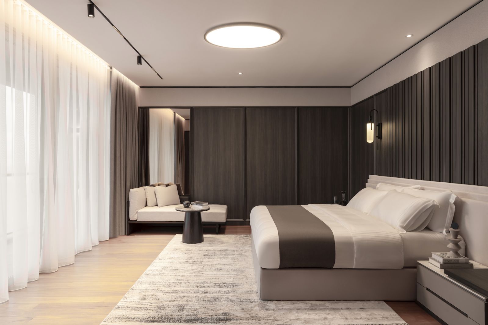 The penthouse unit boasts spectacular view from each room