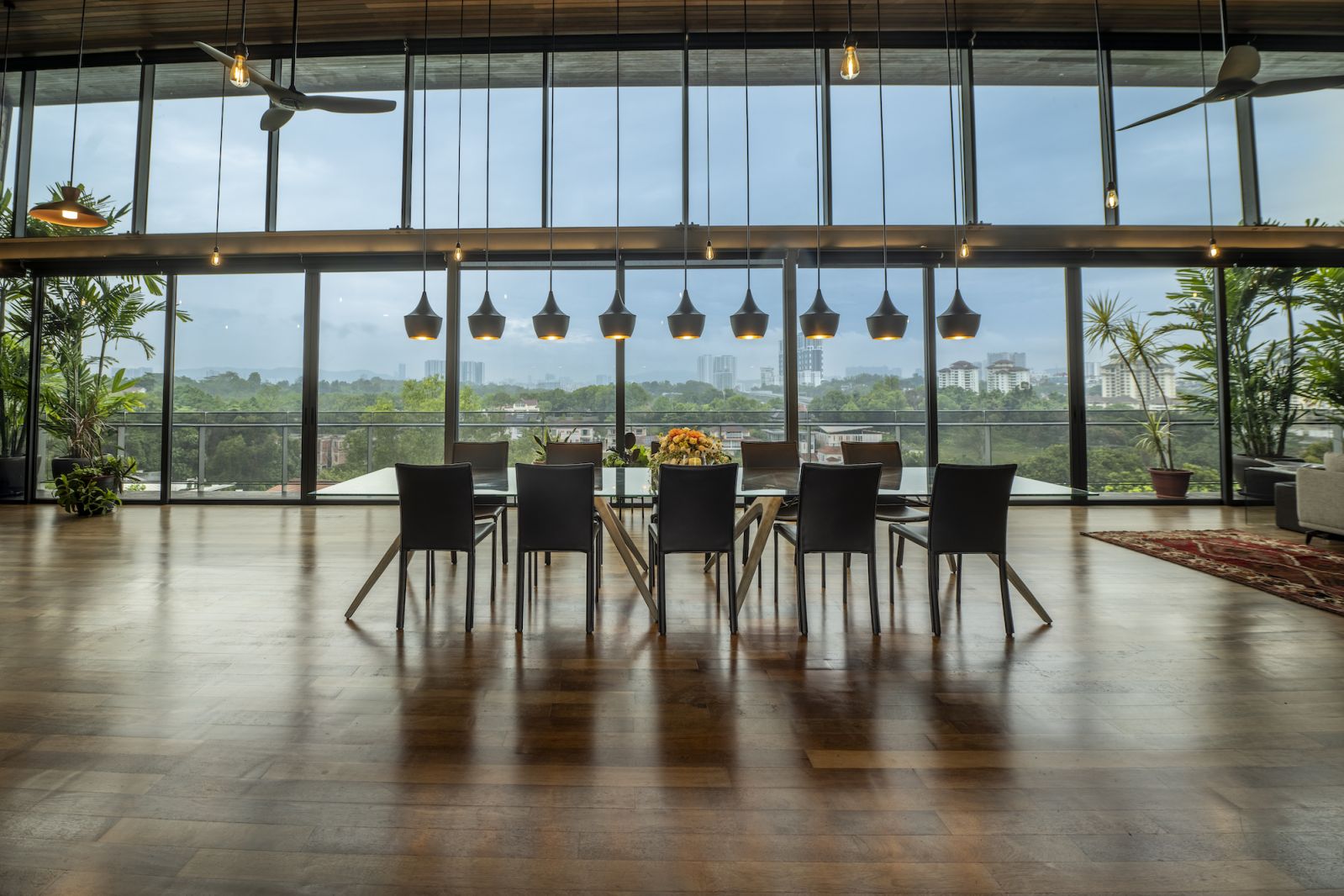 The mood in the dining room changes throughout the day