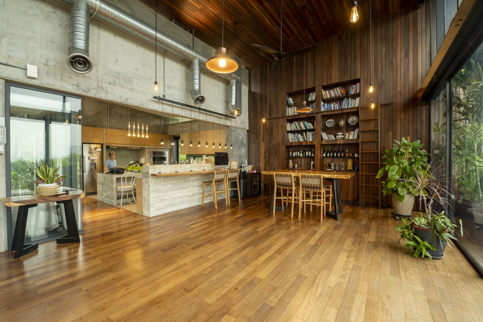 Timber was used to add warmth
