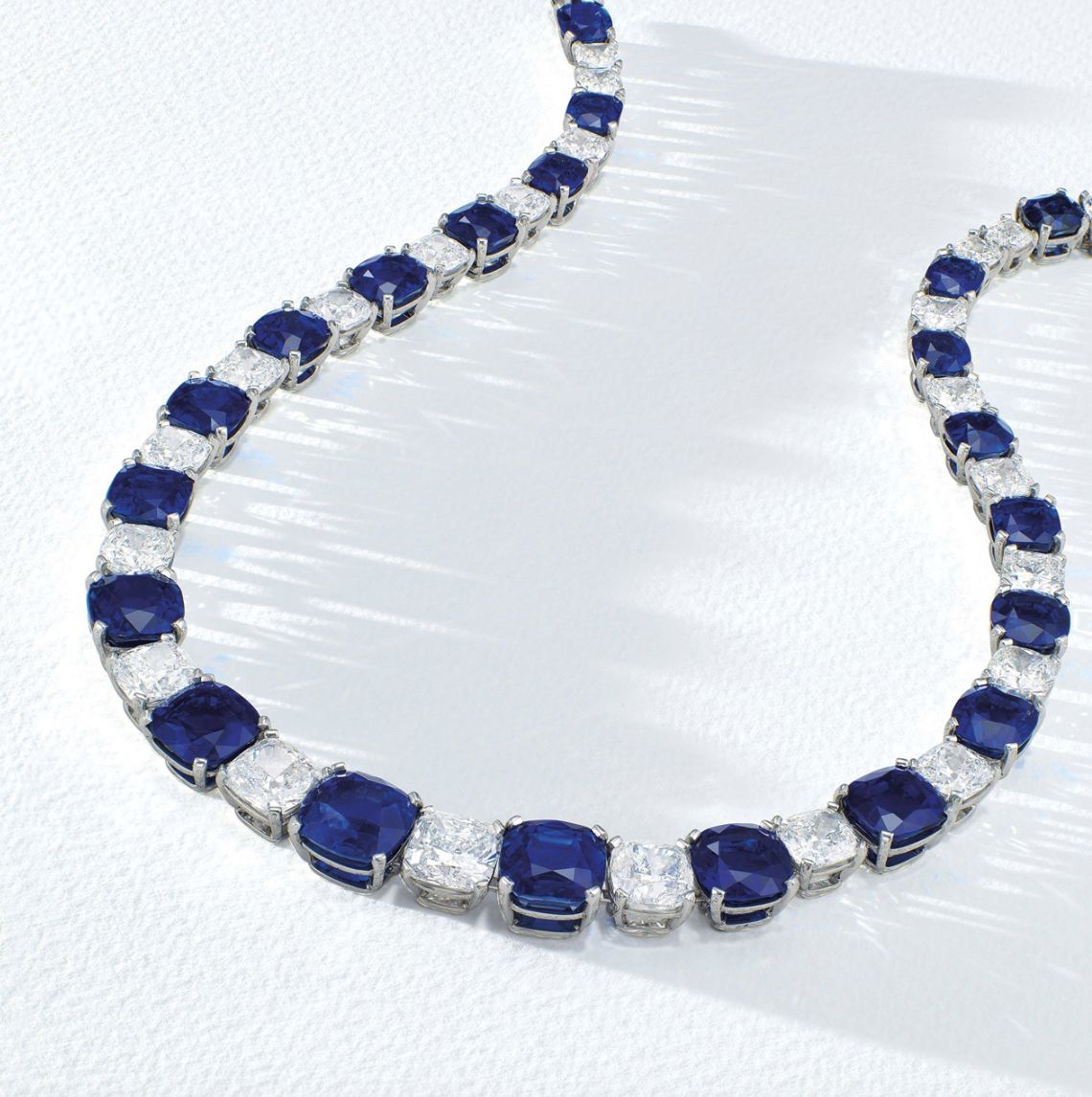The Peacock Necklace藍寶石鑽石項鍊。Photo: Christie's