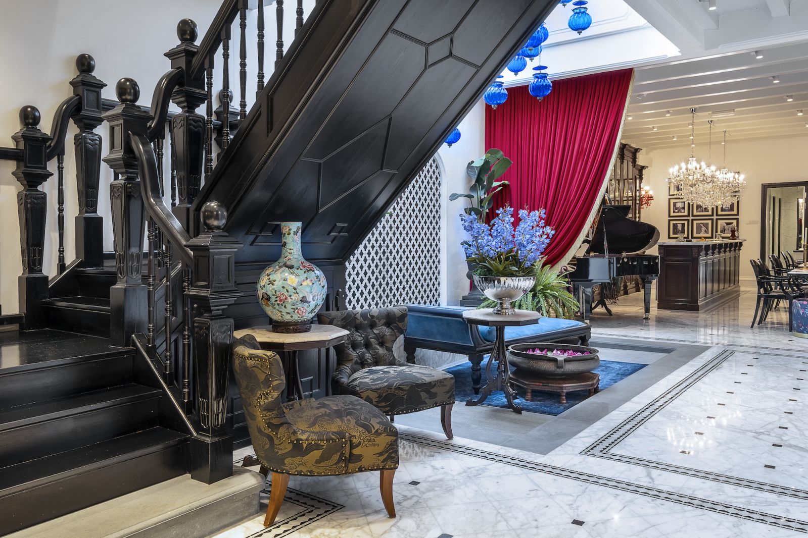 One of two staircases in the townhouse