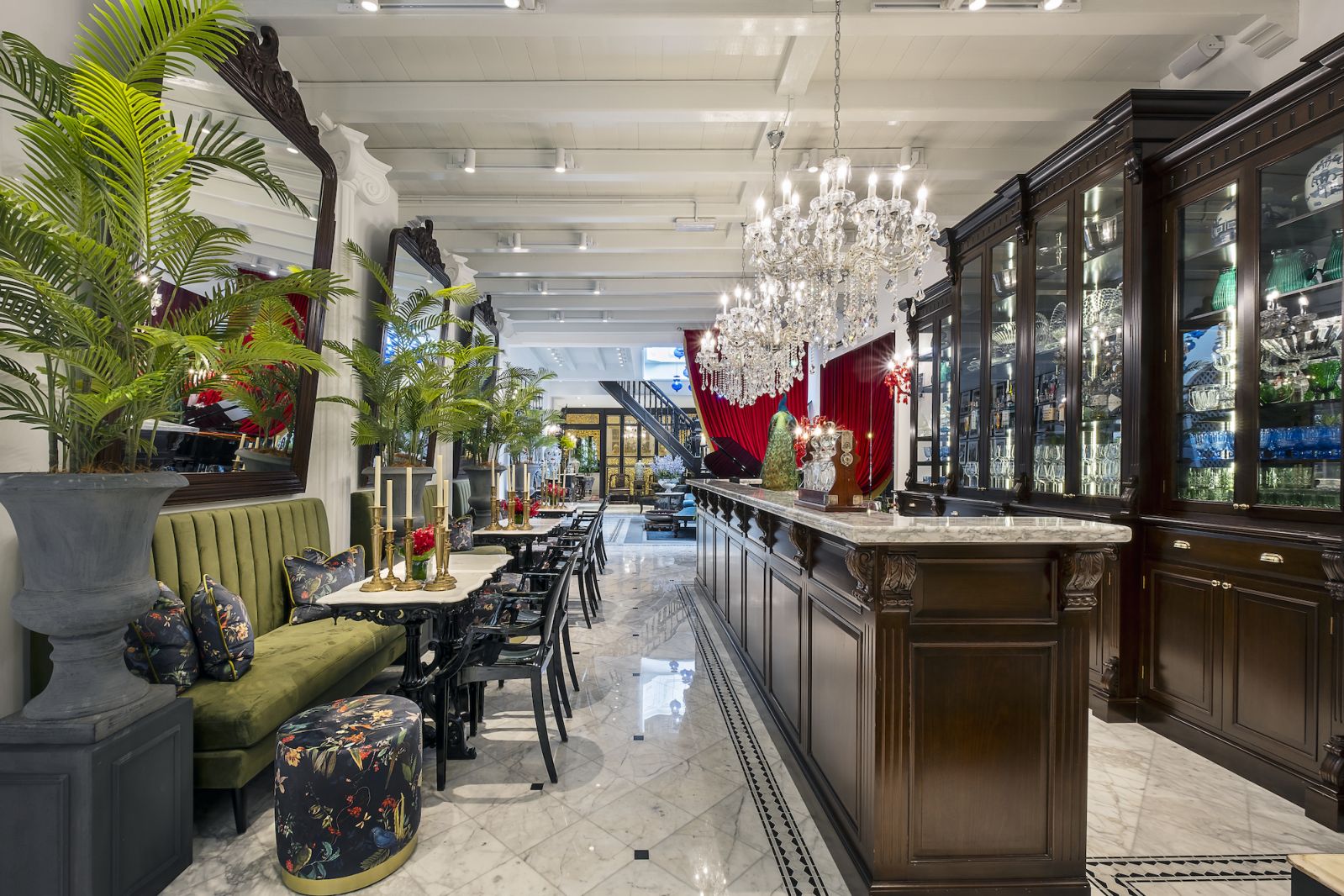 The bar was custom made