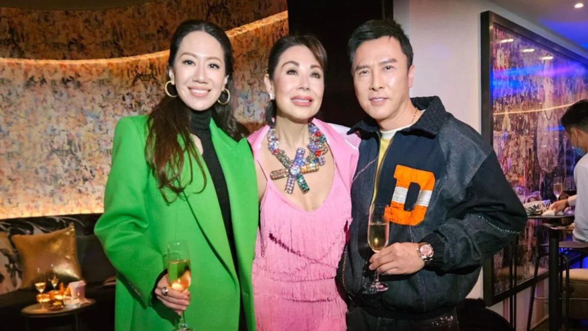 Cissy Wang, Bonnae Gokson and Donnie Yen on January 27 (Photo: courtesy of Sevva)