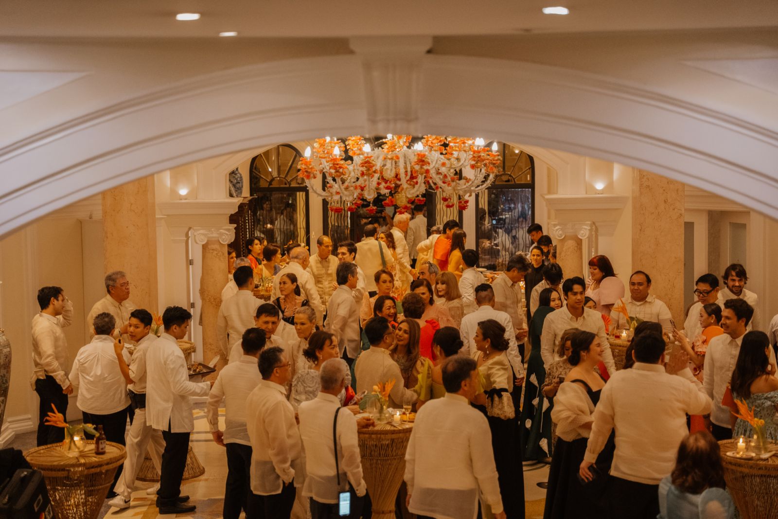 Guests mingling about