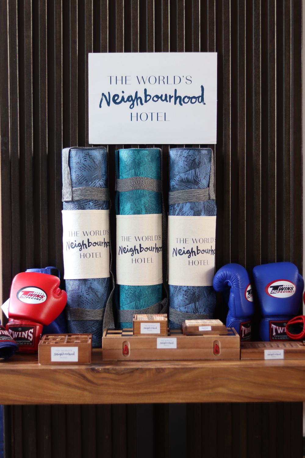 At Hotel Indigo Phuket Patong, guests can give Muay Thai boxing a go at the hotel’s fullsized boxing ring when they borrow Hotel Indigo-branded boxing gloves