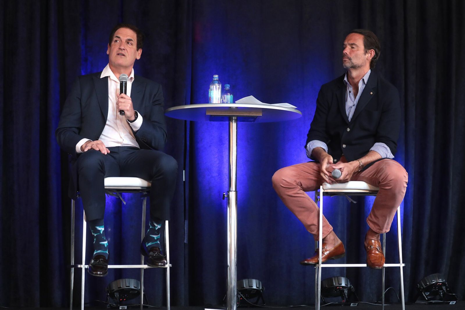 Selby (right) with American businessman, investor and TV personality Mark Cuban at the 2019 Arizona Technology Innovation Summit (Photo: Gage Skidmore)