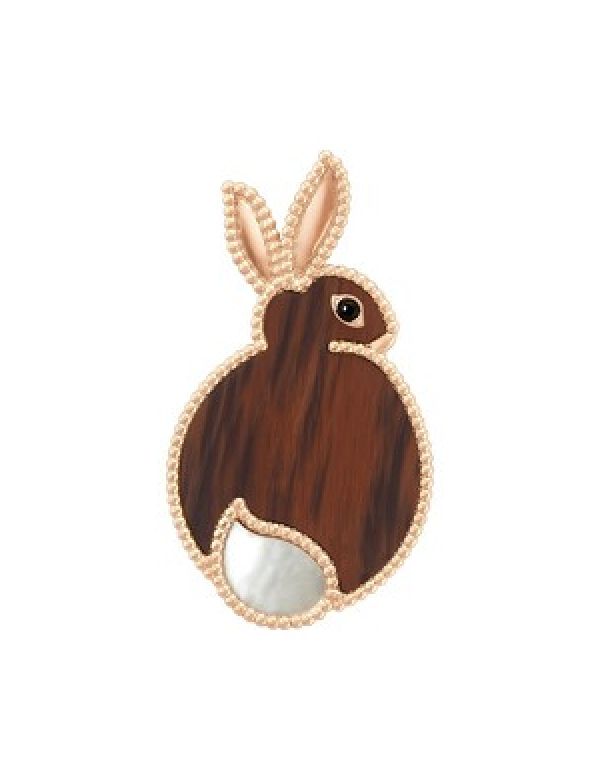 范克雅寶黑曜石珍珠母貝兔子胸針（Photo: Van Cleef & Arpels）