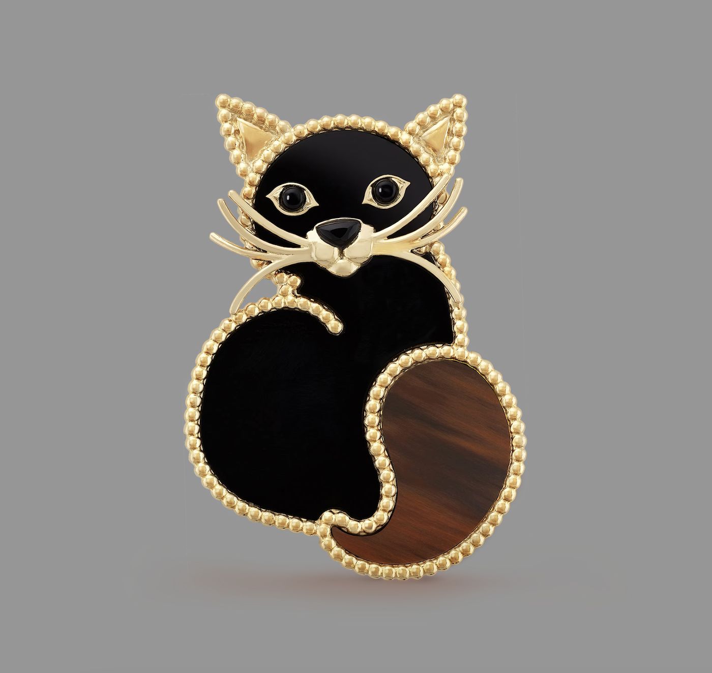 范克雅寶黑曜石珍珠母貝貓咪胸針（Photo: Van Cleef & Arpels）