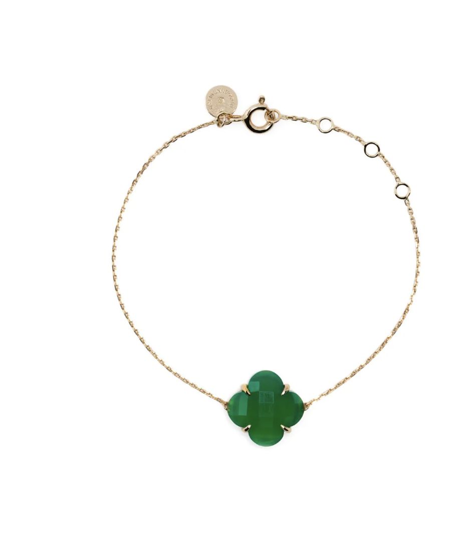 Morganne Bello 18K金綠瑪瑙手鍊 (Photo: Farfetch)
