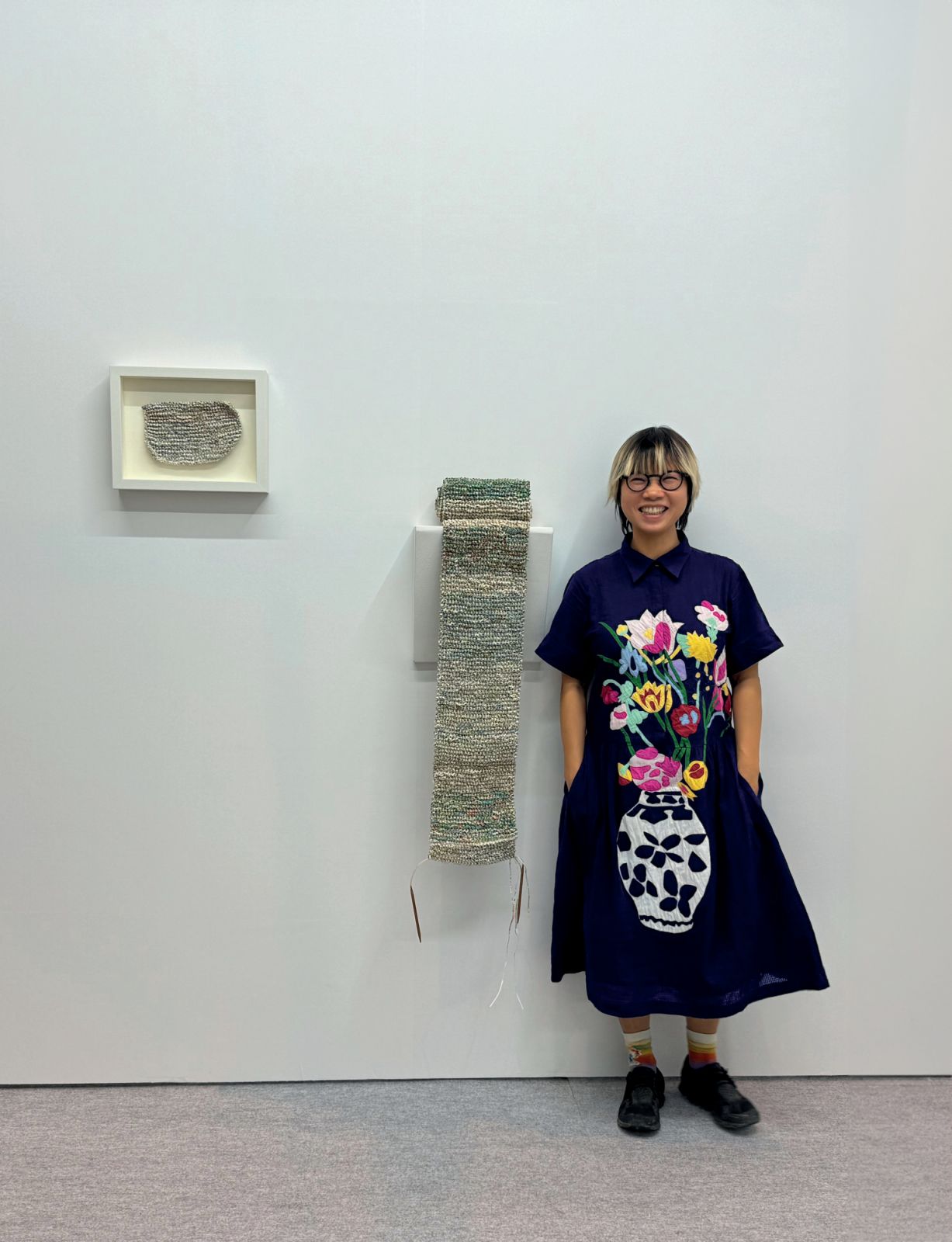Artist Movana Chen next to her installation (Photo: courtesy Flowers Gallery)