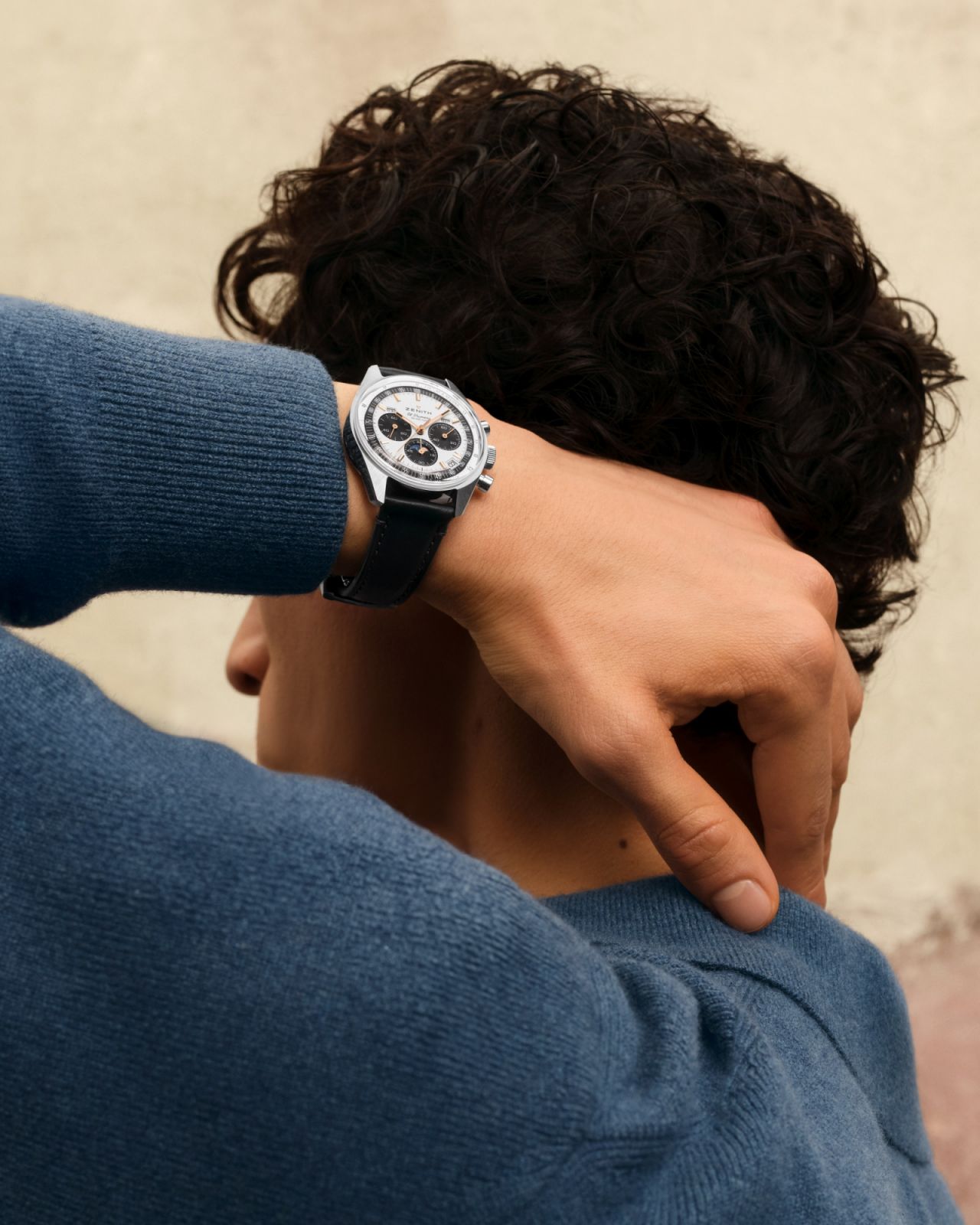 Chronomaster Original Triple Calendar全日曆月相計時錶銀白面盤款式。（Photo: Zenith）