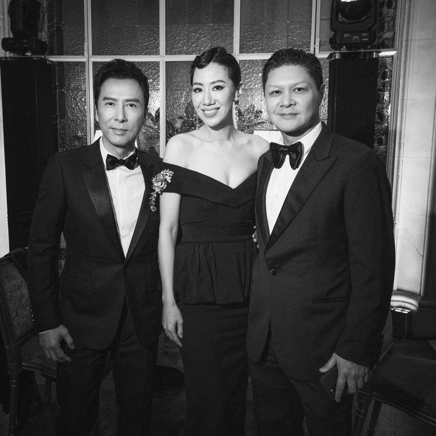 Actor Donnie Yen with wife Cissy Wang and Anton San Diego
