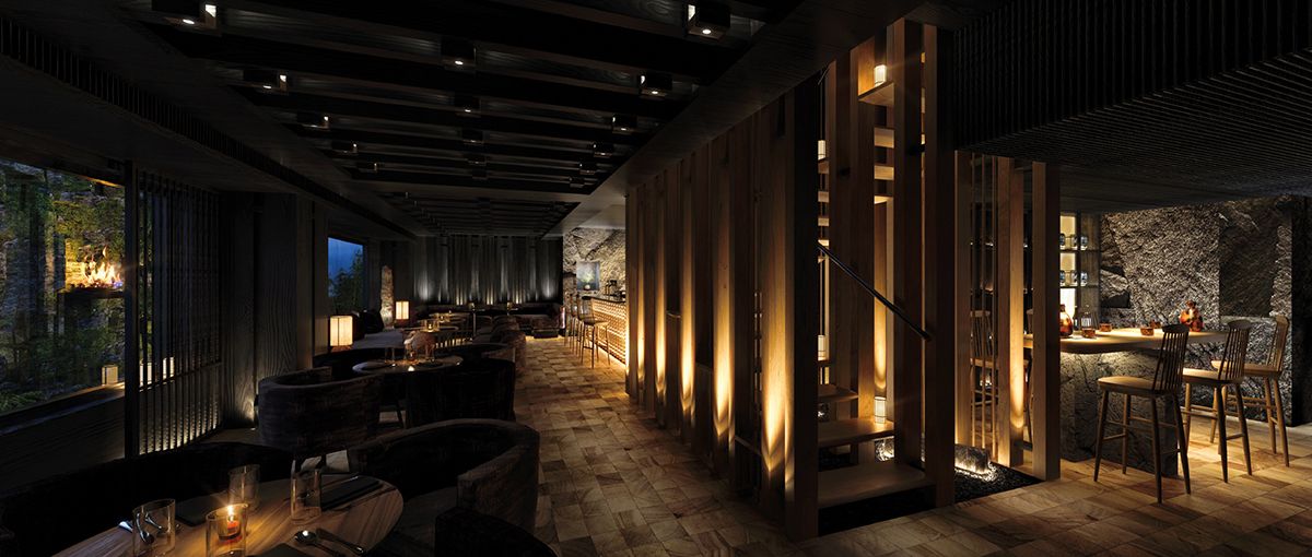 The moody bar at Banyan Tree Higashiyama Kyoto will feature a natural material palette