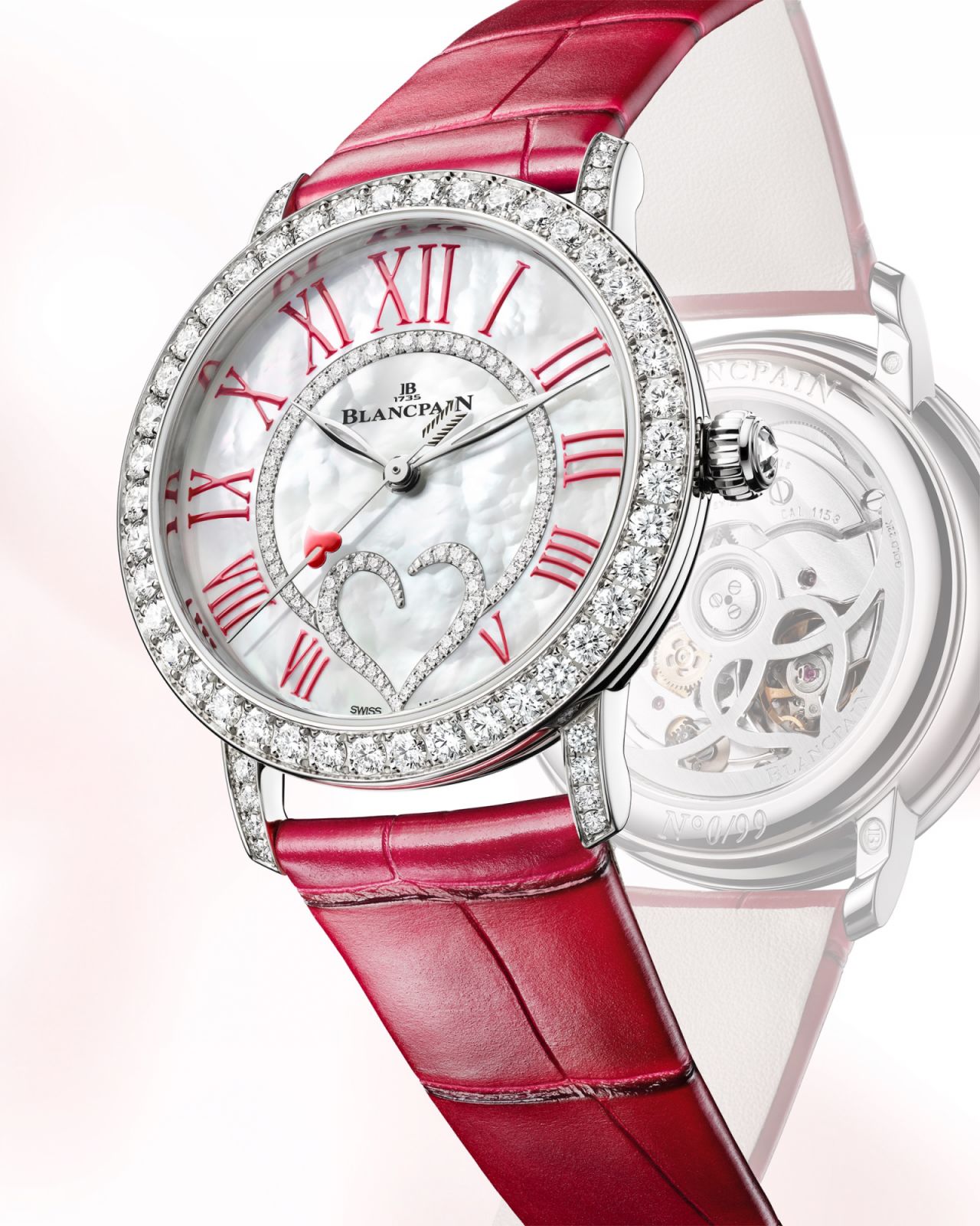 寶珀推出Ladybird Colors情人節限定款式。(Photo: Blancpain)