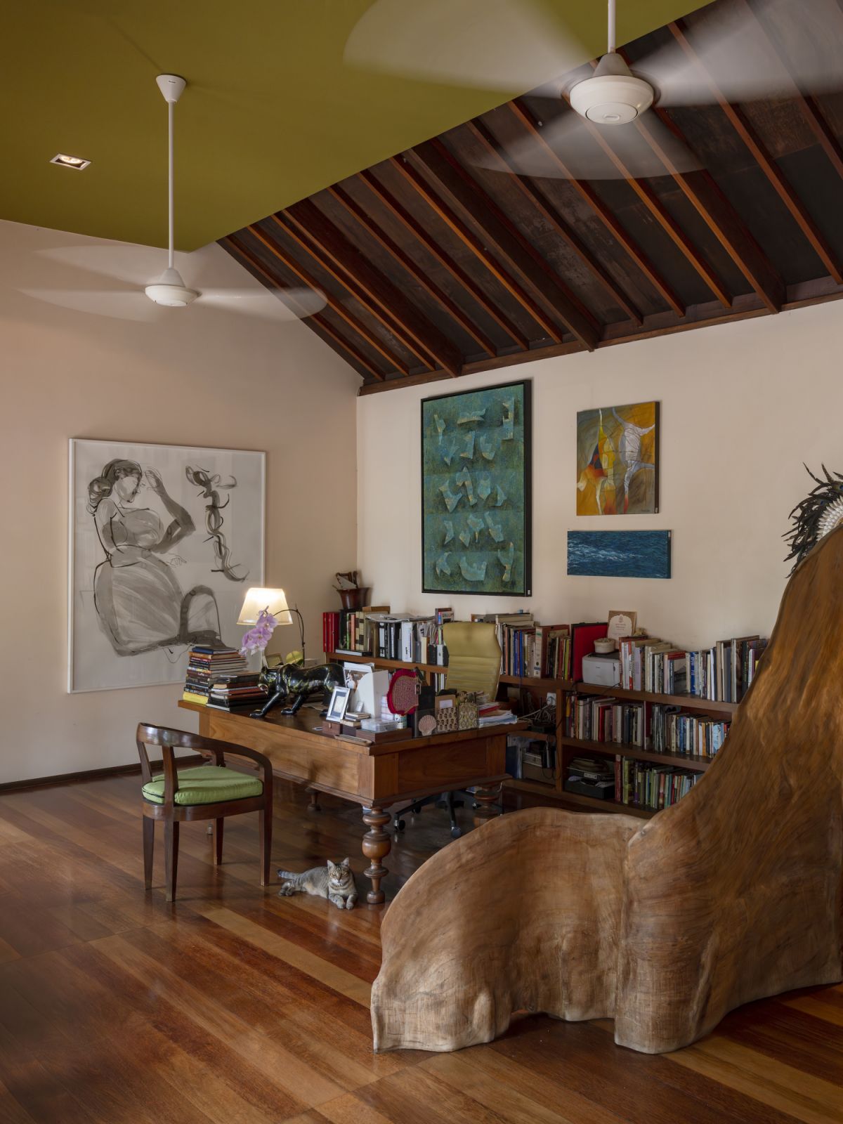 Ramli’s study is a cosy space