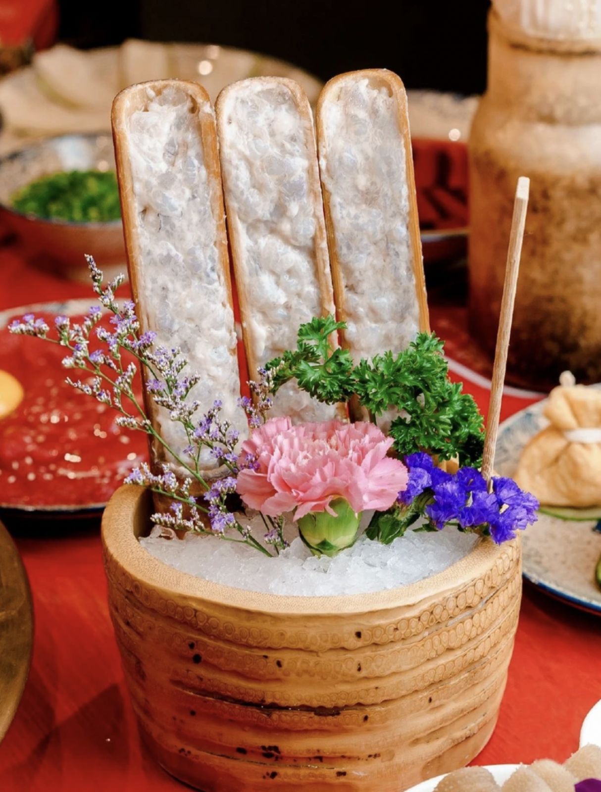 Handmade bamboo shrimp paste (Photo: FWF Hot Pot)