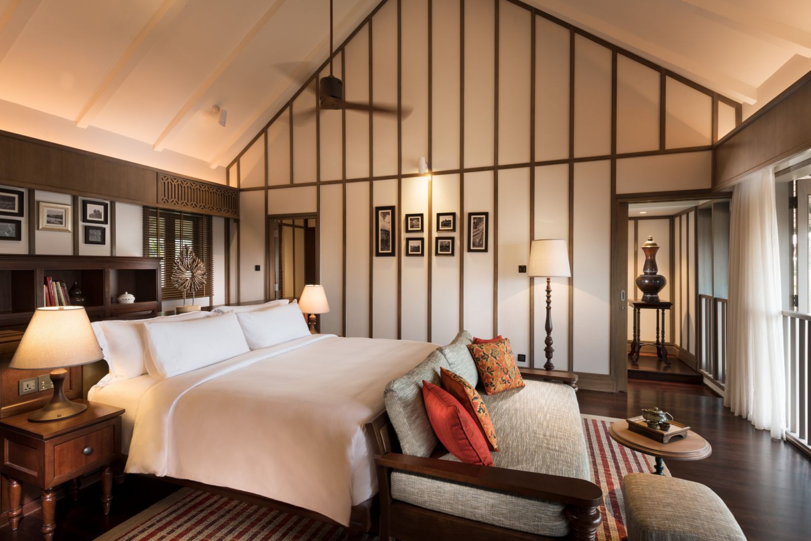 The design of the 1 bedroom villa draws a lot of its aesthetic from local culture