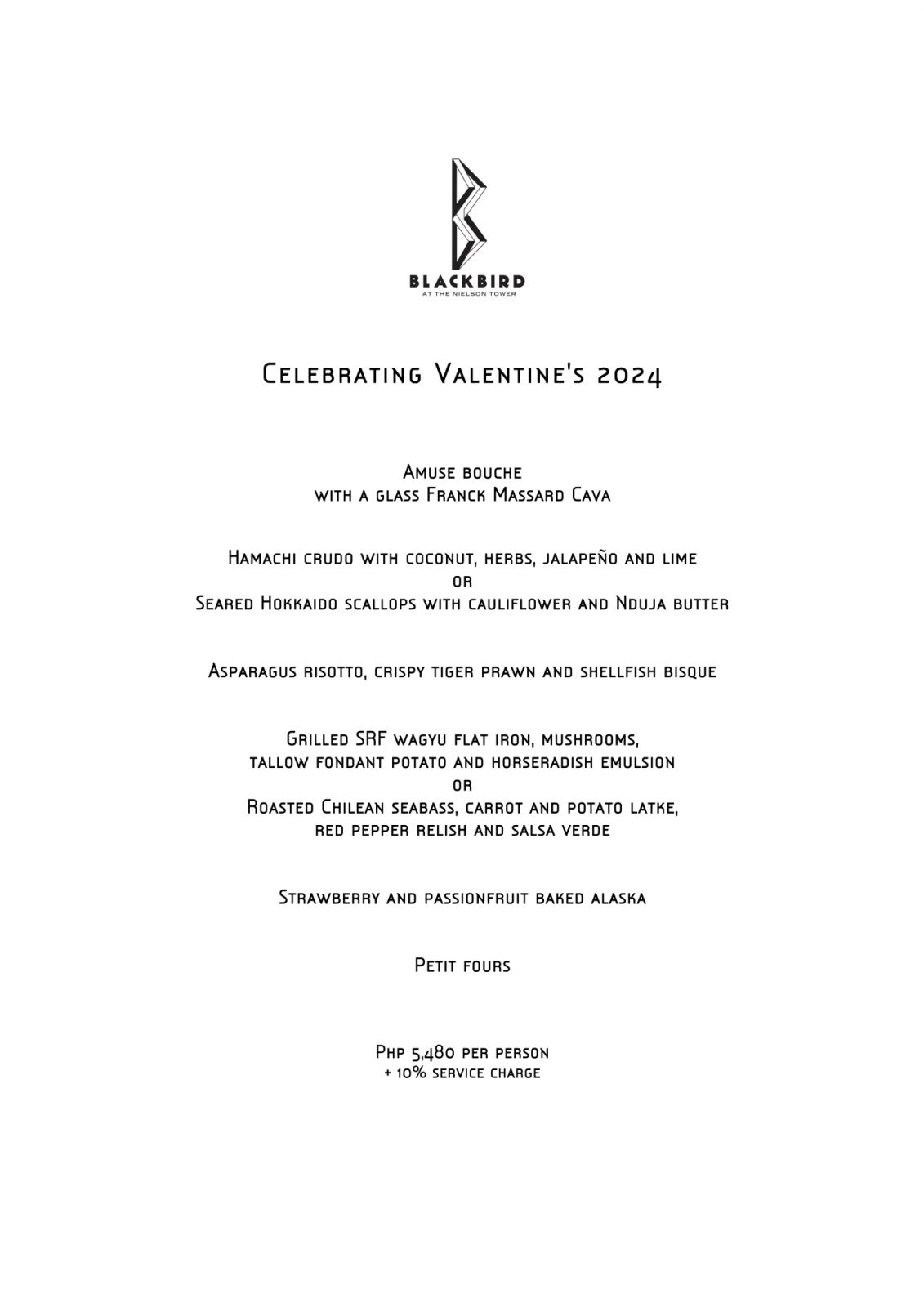Where to eat for Valentine’s Day 2024 - Blackbird at the Nielson Tower