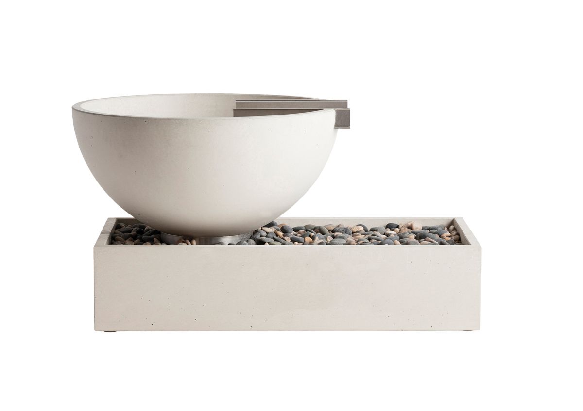 White for goat. Attain clarity of mind with white items, such as this sculptural water feature from Solus Decor