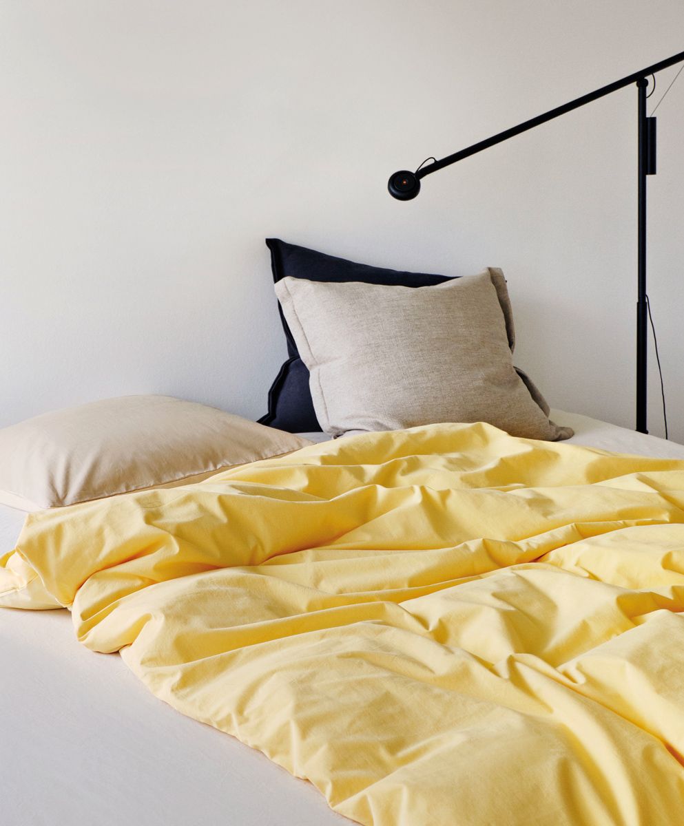 Yellow for monkey. Generate optimism with joyful, sunny additions such as the crisp Duo cotton duvet cover from Hay
