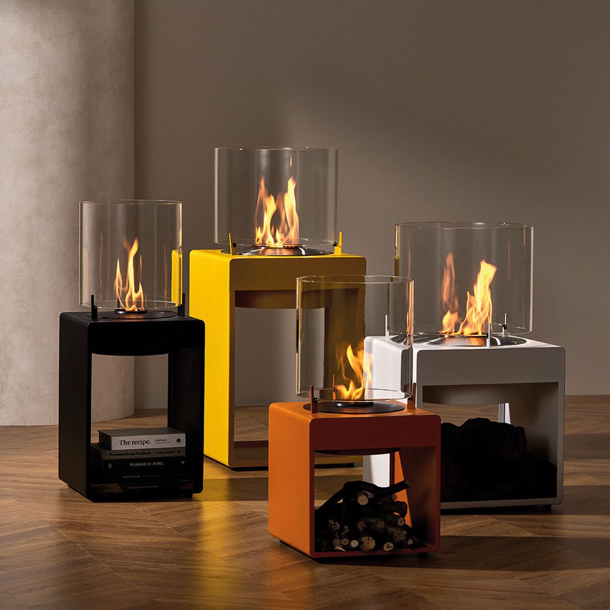 Pop 8T freestanding bioethanol fireplaces from Lime Lace