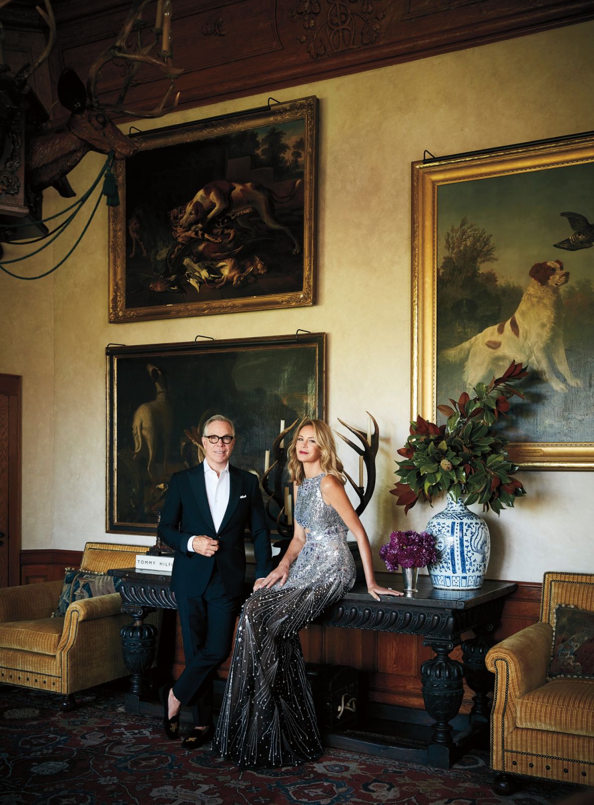 Tommy and Dee Hilfiger in their Connecticut home (Photo: Douglas Friedman)