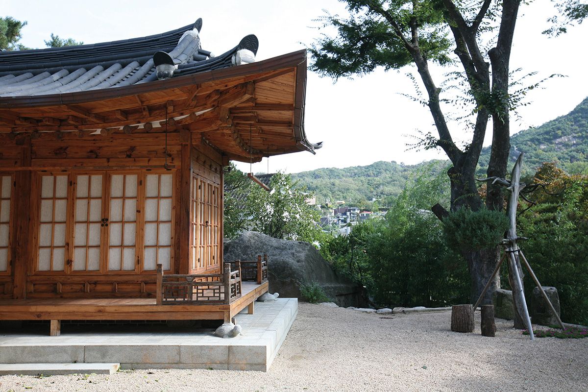 The refurbished hanok Buam House is owned by and designed in collaboration with Cho’s wife, Eunsil Kim