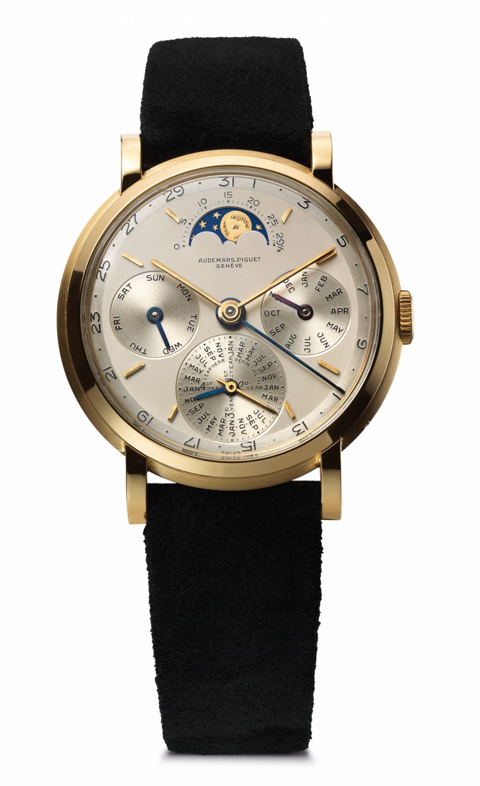 The perpetual calendar with leap year indication from 1955