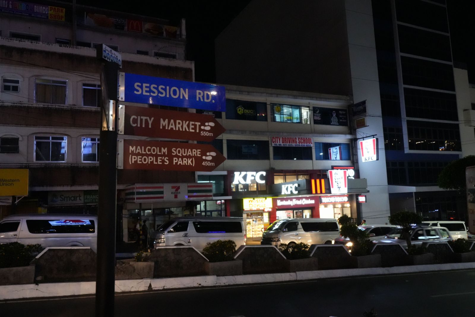 Session Road at Night