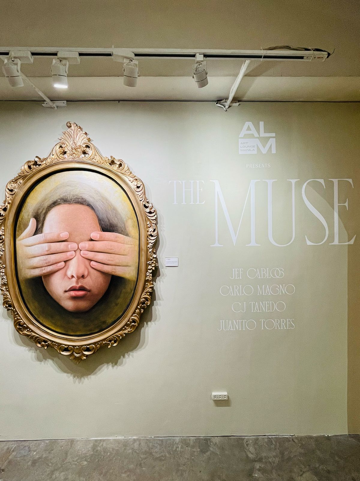 CJ Tañedo, The Essential is Invisible to the Eye, 65 x 44 inches, oil on canvas with artist's frame, 2024