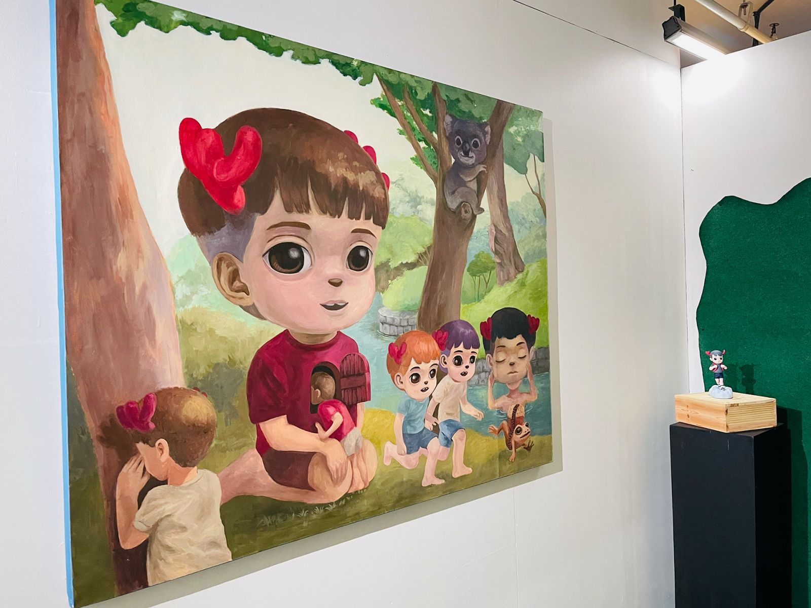 Jheng Dela Cruz aka Two Front Teeth's works in the exhibition titled, A Strange Place Called Neverland