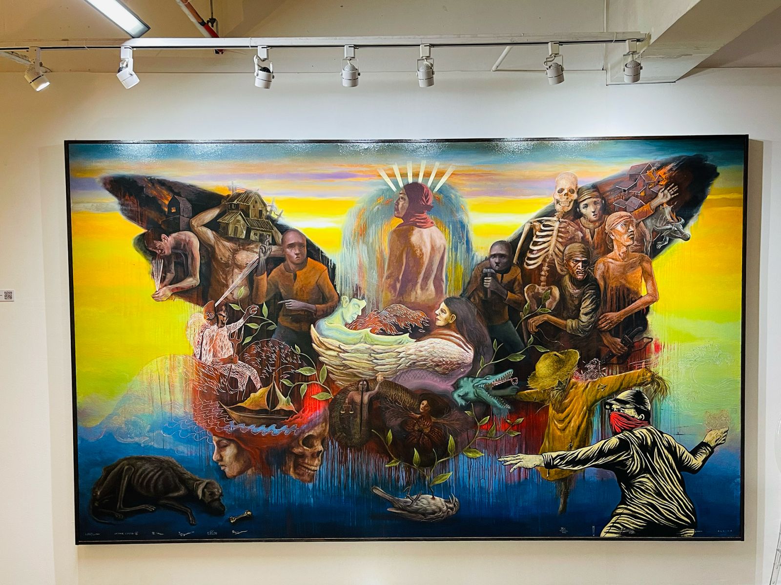 Renato Habulan-facilitated mural, Butterfly Effect, of the Tuklas Sentro group of Eskinita Art Farm's Tuklas program
