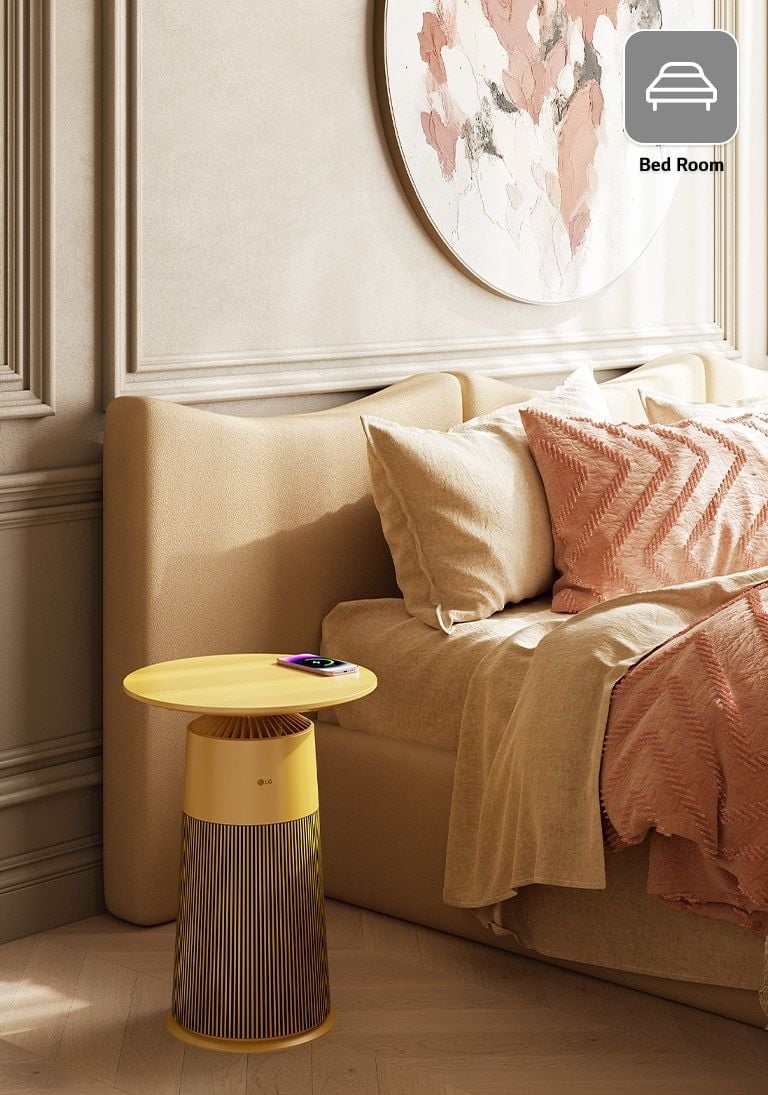 LG PuriCare Aero Furniture in cream lemon