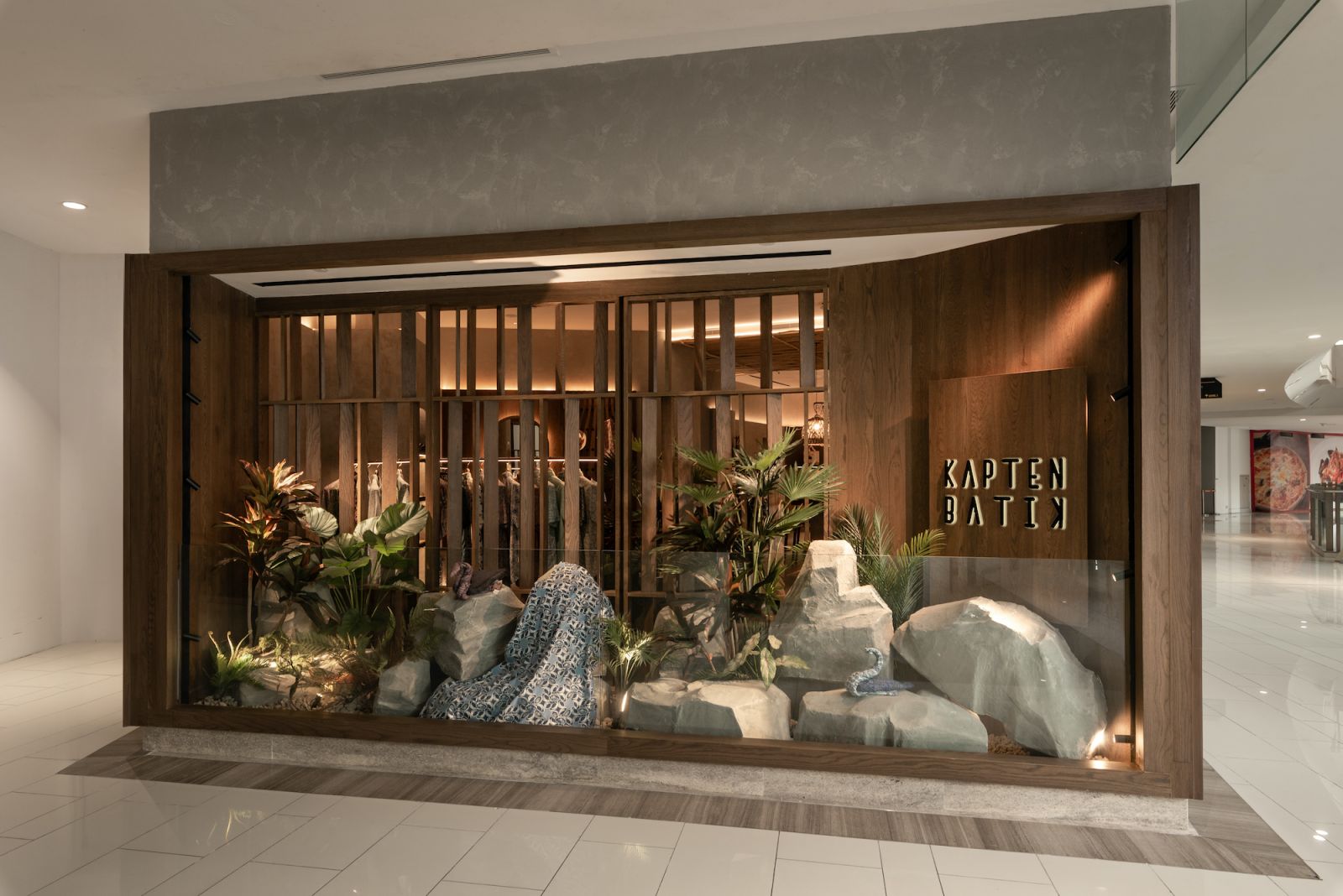 A rocky landscape in the storefront