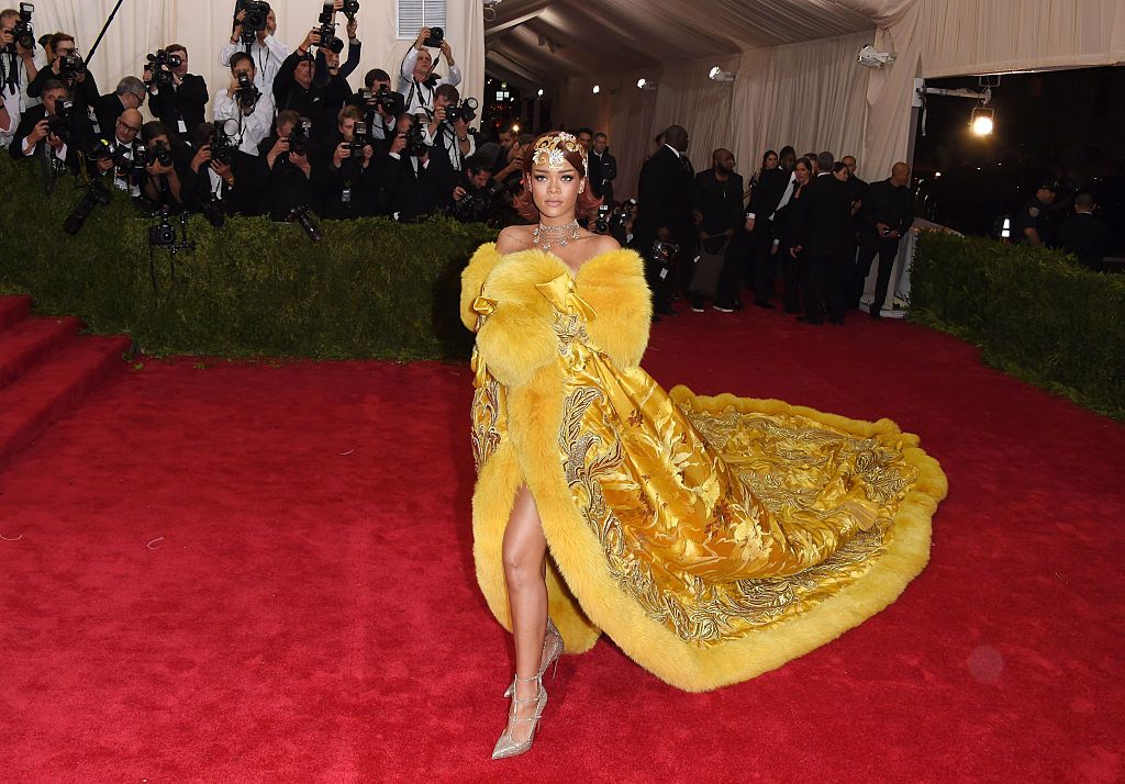NEW YORK, NY - MAY 04: Recording artist Rihanna attends the 'China: Through The Looking Glass' Costume Institute Benefit Gala at the Metropolitan Museum of Art on May 4, 2015 in New York City. (Photo by Axelle/Bauer-Griffin/FilmMagic)