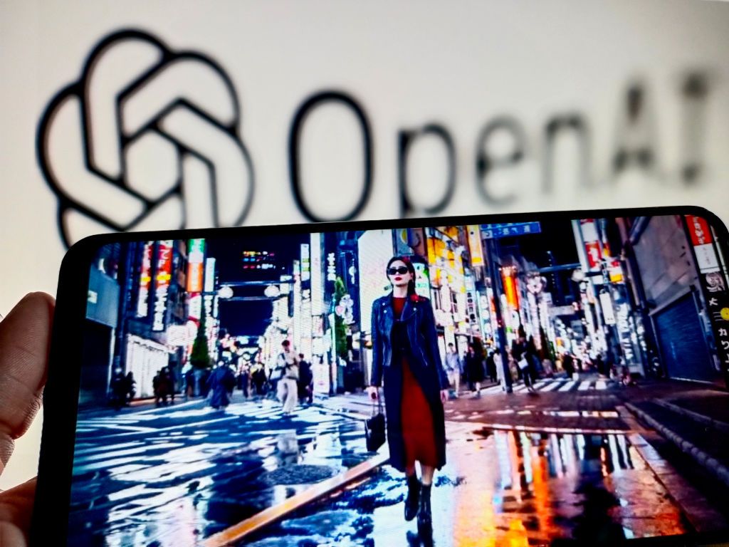 SUQIAN, CHINA - FEBRUARY 19, 2024 - Illustration Demand for Sora catalytic computing power continues to soar, further benefiting infrastructure vendors, in Suqian, Jiangsu Province, China, February 19, 2024. (Photo credit should read CFOTO/Future Publishing via Getty Images)
