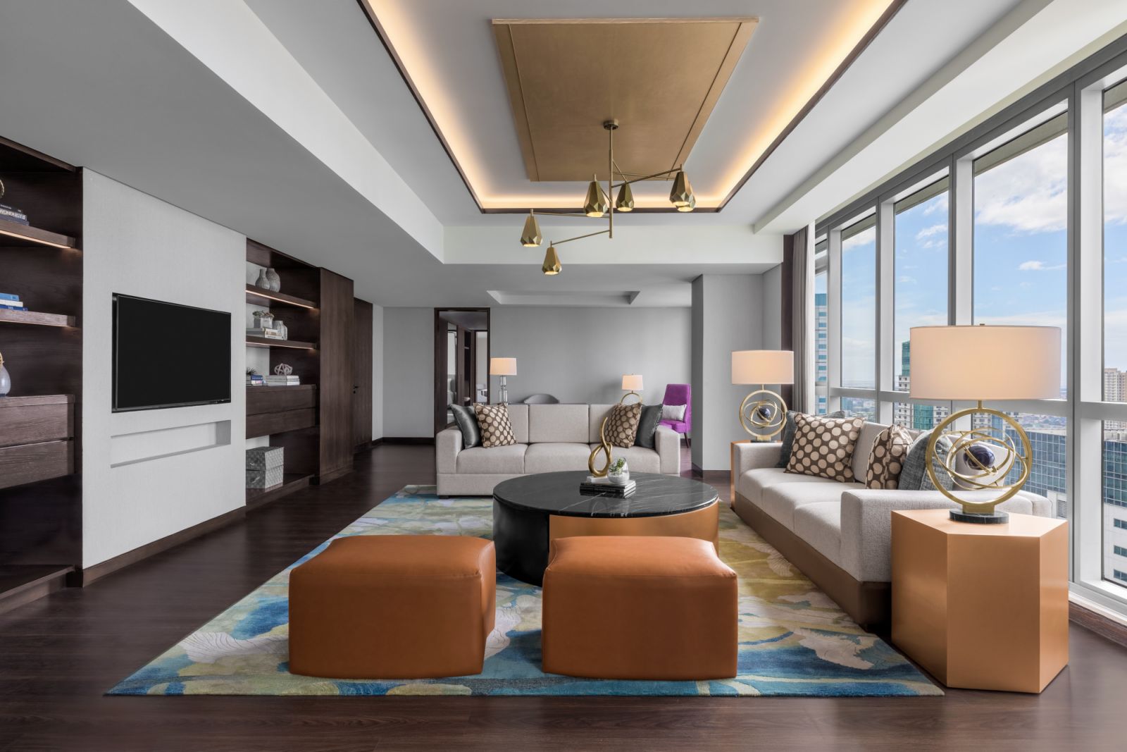 Living room at the presidential suite (Photo: The Westin Manila)