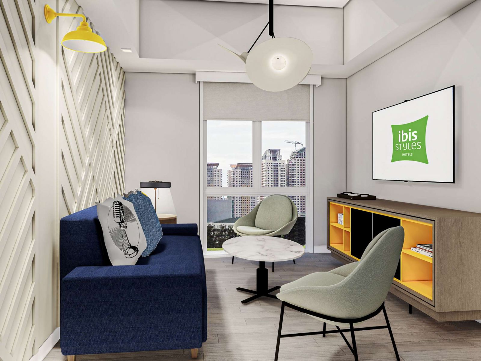 Living room area (Photo: Ibis Styles Manila)