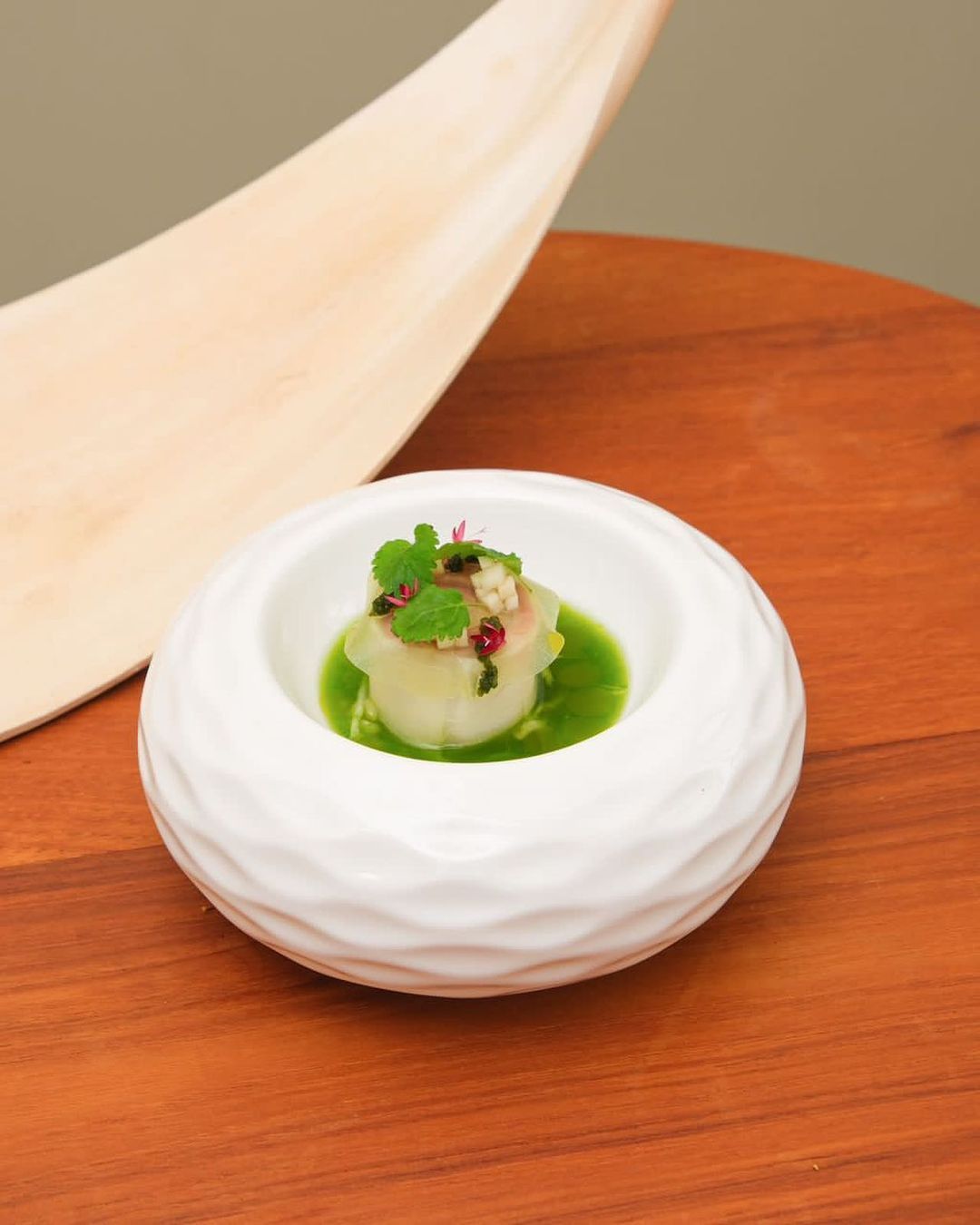 Chayote hamachi and apple (Photo: Instagram / @liang.dining)