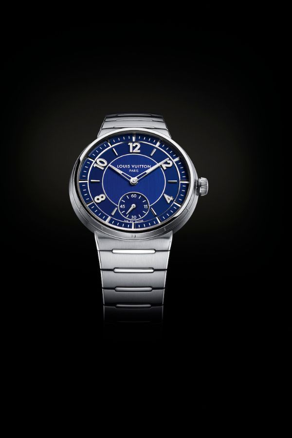 Louis Vuitton Tambour with a navy blue dial