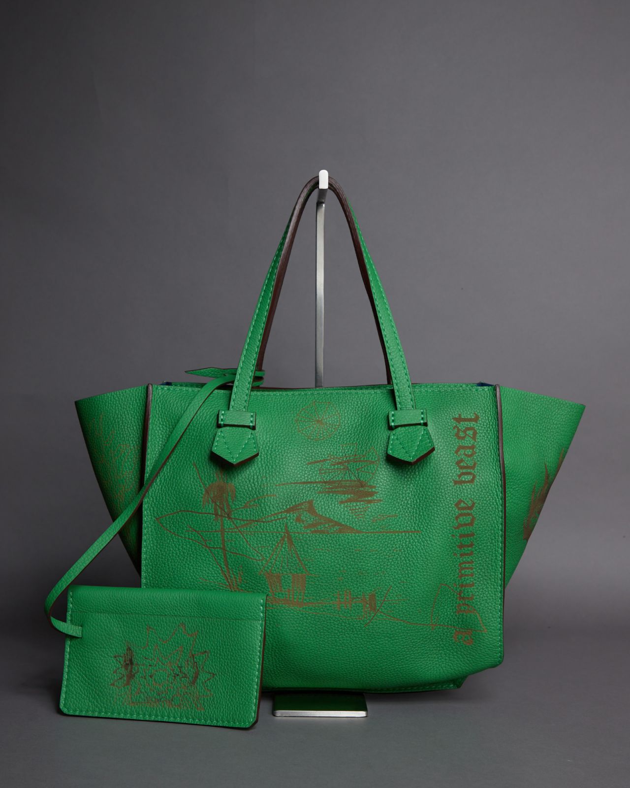 Costantino Zicarelli, 'Tattoos on Green Skin', laser etching on leather on Moreau Bregancon MM, 2024
